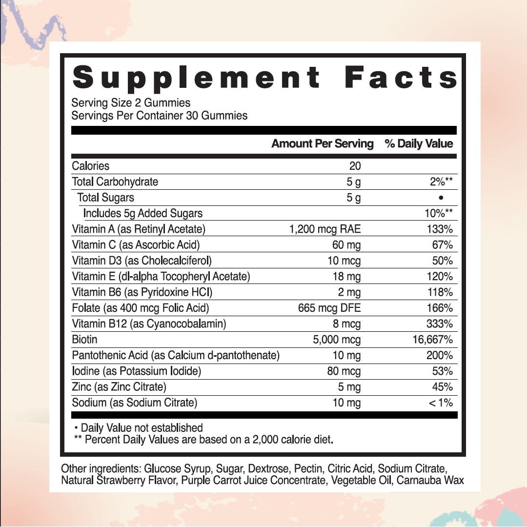Everher Hair Vitamins Gummies - 2 Months